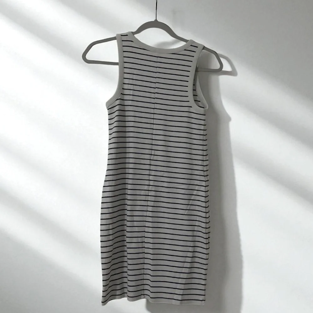 A New Day Navy & White Striped Sleeveless Tank Dress Size XS - Picture 2 of 3